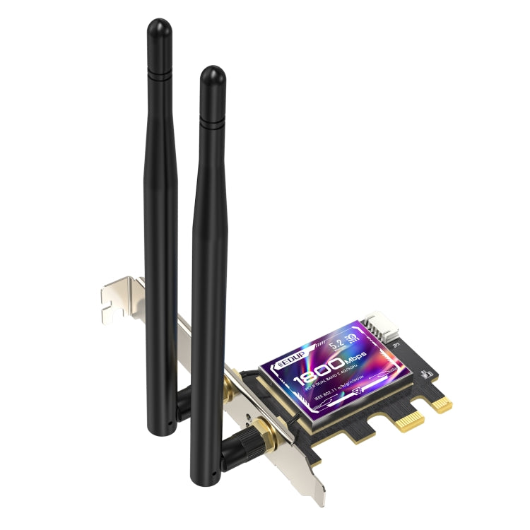 EDUP EP-9658 PCI-E WiFi 6 Card AX1800M Bluetooth 5.2 Adapter for Desktop PC, 2.4GHz/5.8GHz Dual Band Wireless PCI-E Internal Network Card EDUP EP-9658 PCI-E WiFi 6 Card AX1800M Bluetooth 5.2 Adapter for Desktop PC, 2.4GHz/5.8GHz Dual Band Wireless PCI-E Internal Network Card